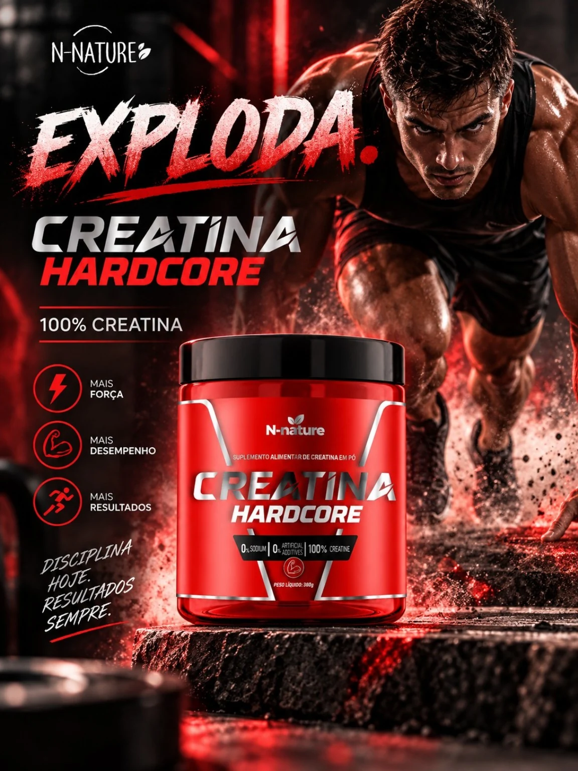 Campanha N–Nature da Creatina Hardcore